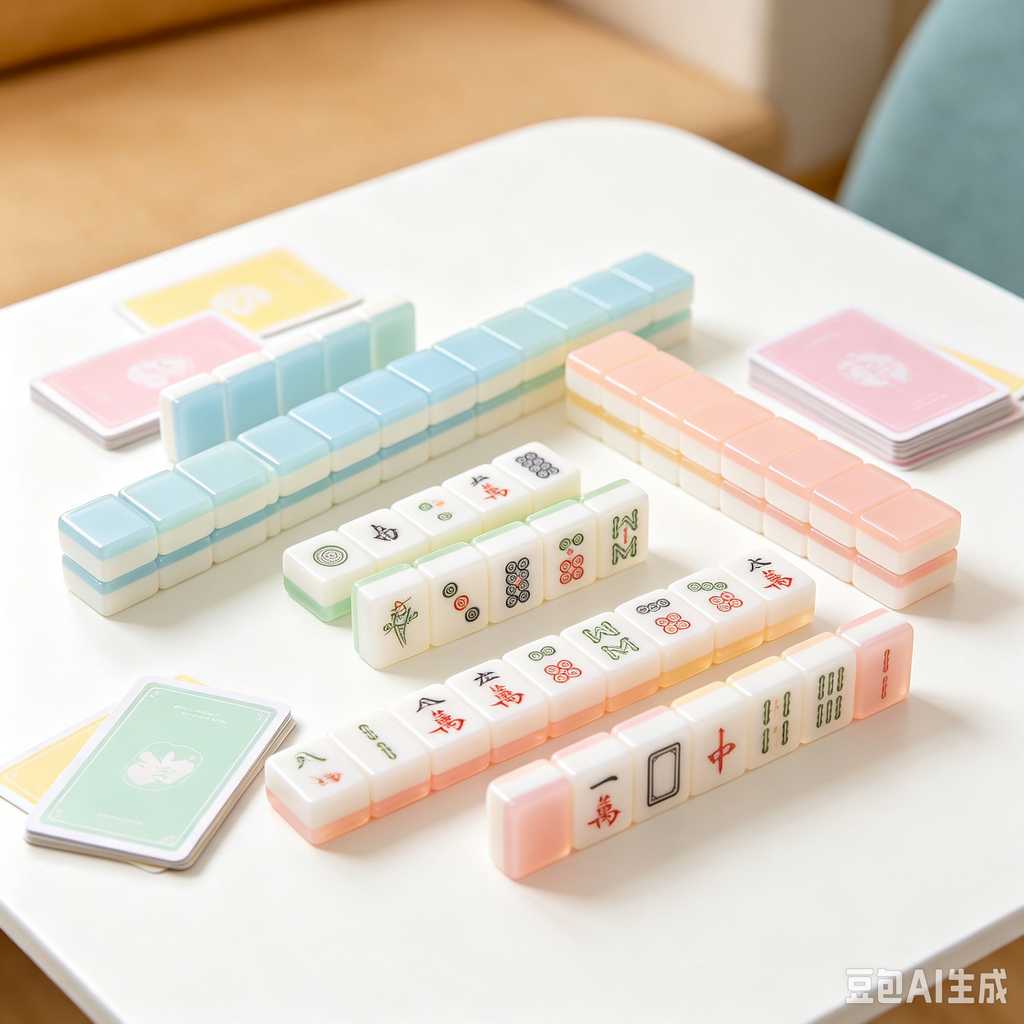transparent mini mahjong set